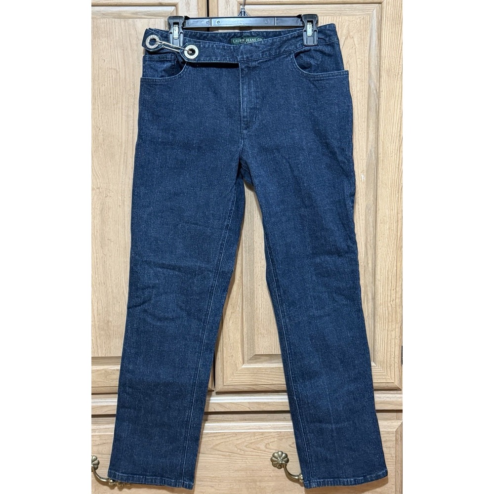 Vintage Lauren Jeans Co Ralph Lauren Jeans Women's 8 Blue Denim Metal Buckle